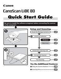 Here is the solution for those having problem installing their. Canon Canoscan Lide 80 User S Guide Manualzz