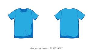 Download Blank Blue Front And Back T Shirt Template On White Background