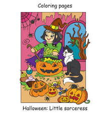 Cute halloween witch coloring pages. Witch Coloring Pages Vector Images Over 330