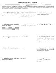 Please fill this form, we will try to respond as soon as possible. Bermacam Macam Latihan Matematik Upsr Yang Berguna Khas Untuk Para Ibubapa Perolehi Cikgu Ayu