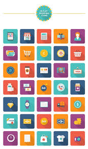 Free Download 35 Flat Shopping Icons Shop Icon Icon Flat Design Icons