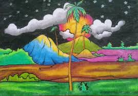 Cara mewarnai gambar dengan crayon gunakan 5 teknik ini enportu blog. Contoh Gambar Teknik Mewarnai Awan Kataucap