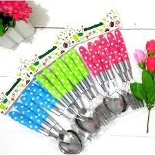 Sendok polkadot isi 24 pcs stainless steel yang saat ini sangat banyak di cari oleh para ibu rumah model yang elegant dan motif polkadot cocok untuk di pakai sendiri untuk dipajang di meja makan atau untuk hadiah. Sendok Set Polkadot Stainless 6 Pcs Set Sendok Polkadot Set 6 Pcs Shopee Indonesia