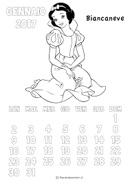 Plantilla calendario escolar en formato de word y excel para descargar. Calendario 2017 Delle Principesse Disney Da Colorare Pianetabambini It