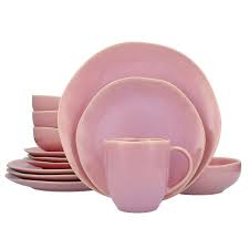 Scott Living 16 Pc Dinnerware Set Pink 16 Pc Pink Dinnerware Sets Pink Dinnerware Dinnerware Set