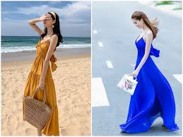 14 mẫu đầm maxi biển thướt tha, duyên dáng cho mùa du lịch