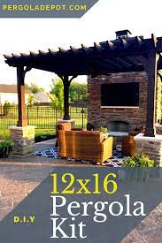 12x16 Pergola Kit Buy The Big Kahuna 12x16 Wood Pergola Kit Online At Pergola Depot Pergola Pergola Kits Wood Pergola Kits