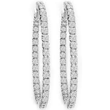 We're rewriting the rules of the jewelry world one finely price diamond at a time. 14k White Gold Diamond Hoop Earrings Diamond Weight 2 Ctw 2256 1 Inter Continental Jewelers