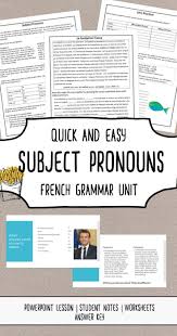 Grammar Snacks French Subject Pronouns In 2020 Learn French Powerpoint Lesson Teaching French