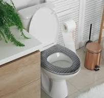Soft Thicker Toilet Seat Covers - 2 Pack Washable Cushion Cover with  Zipper, Diamond Fleece Fabric for Bathroom - Warm & Cozy