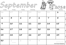 Lots of room to write within each calendar block and some styles have a notes section on the. September 2018 Monthly Calendar Blank Us Uk Free Printable Pdf