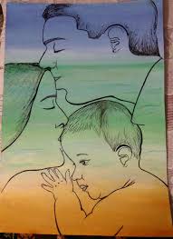 Family Love Family Love Male Sketch Painting