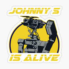 Johnny five (tim blaney) catches oscar (jack weston) and his friends but is quickly overpowered. Johnny 5 Stickers Redbubble