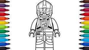 Besides the minifigures, the design of the ship was not bad but it had a weird color scheme with the dark red, grey, and orange that, in my opinion, do not match very well as i have previously mentioned. How To Draw Lego Luke Skywalker Pilot From Star Wars Coloring Pages Youtube