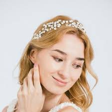 Gold Flower Crown, Christmas Headband, Wedding Crown, Bridal Headpiece,  Wedding Headpiece, Bridal Crown, New Year's Eve, Xmas Party, Boho