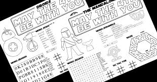 May the 4 th be with you. May The 4th Be With You Star Wars Activity Sheets Desert Chica