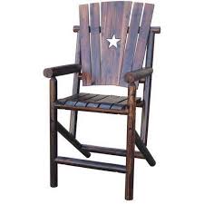 Leigh Country Char Log Bar Arm Chair With Star Walmart Com Outdoor Bar Stools Wooden Swing Chair Patio Bar Stools