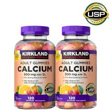 This tablet is a chewable tablet that offers 250mg of calcium per serving of two tablets. Kirkland Signature Calcium 500 Mg With D3 240 Adult Gummies Costco