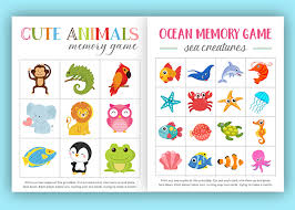 Online memory games free for kids (girls & boys), children with special needs, adults to play now with no download: Fun Memory Games For Kids Free Printables