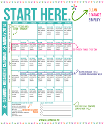 Cleaning Calendar By Cleanmama Organization Printables