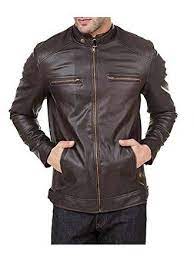 Zacharias Men S Faux Leather Jacket Jacket Dark Brown Dark Brown Faux Leather Jacket Men Leather Jacket Winter Jacket Men