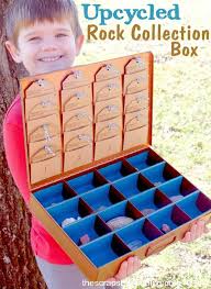 Upcycled Rock Collection Box The Scrap Shoppe Rock Collection Box Collection Box Rock Collection