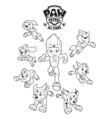 Paw Patrol All Stars Coloring Page Paw Patrol Coloring Pages Paw Patrol Coloring Star Coloring Pages