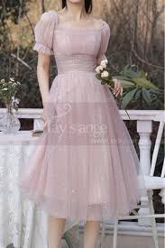 Voir plus d'idées sur le thème robe tulle femme, s'habiller, les talons des femmes. Tulle Flared Skirt Pink Evening Wedding Dress Short Sleeves