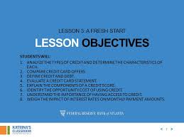 With a line of credit through creditfresh, you only pay charges on what you borrow. Lesson 3 A Fresh Start Ppt Video Online Download