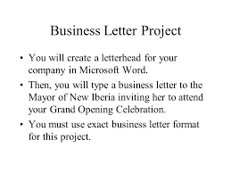 Business Letter Project Ppt Video Online Download