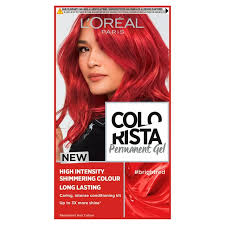 For almost a year now i have been trying to turn my mousy dark brown hair into a vibrant red velvet/burgundy shade. L Oreal Colorista Bright Red Permanent Gel Hair Dye Sainsbury S