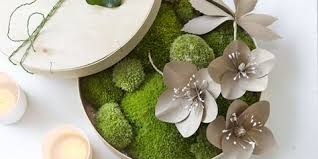 Comment Faire Un Centre De Table Avec De La Mousse Centre De Table Centre De Table Noel Et Decoration Noel