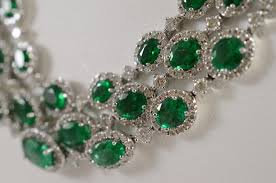 Royal White Gold Natural Emerald Necklace With Diamonds Catawiki