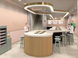 Konvejernaya Lenta Desert Sladosti Restoran Tokio Conveyor Belt Sushi Tokyo Restaurant Sushi Bar Design