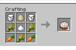Add sugarcane in any cell of the 3*3 crafting grid to get sugar in the right side box of the crafting table. Carrot Cake Minecraft Recipe Minecraft Crafting Recipes Minecraft Food Crafting Recipes