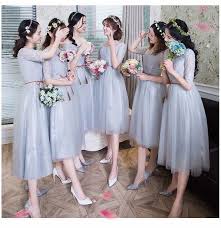 Bridesmaid Group In The Long Section Of The Thin New Korean Sisters Skirt Dinner Bride Wedding Lace Dre Gaun Pengiring Pengantin Gaun Pesta Pengiring Pengantin