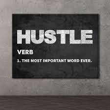 Hustle Inspirational Wall Art Home Office Decor Motivational Etsy Motivational Wall Decor Office Wall Art Inspirational Quotes Wall Art
