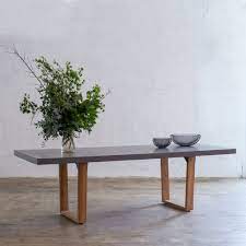 Aria U Leg Dining Table 2 6m 3m Dining Table Concrete Dining Table Industrial Apartment Decor