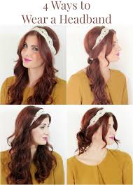 Half up braids for long hair. 4 Ways To Wear A Headband Ma Nouvelle Mode Headbands Hairstyles Updo Headband Hairstyles Hair Styles