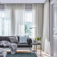 Hilja Curtains 1 Pair White Ikea Curtains Living Room Curtains Ikea