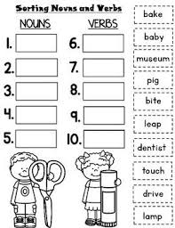 Listen to the following words. Store Nouns And Verbs Teaching Grammar First Grade Reading Dubai Khalifa