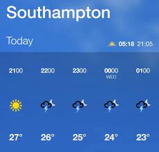 The exact time in southampton Lightning Forecast In Southampton As Met Office Issues Weather Warning Daily Echo