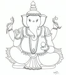Outline sketch of lord ganesha. Lord Ganesha Coloring Pages