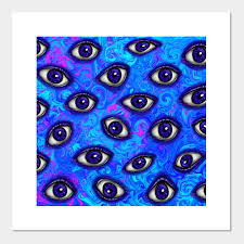 High quality tapestries designed and sold by independent artists around the world. Trippy Psychedelic Blue Eyes On Vivid Bright Neon Blue Green Purple Turquoise Swirl Background Eye Posters And Art Prints Teepublic