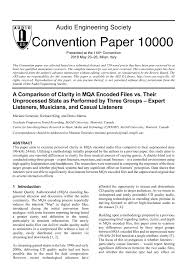 The assessment of student learning these goals articulate the educational outcomes to which we as a university aspire for our graduates. Aes E Library A Comparison Of Clarity In Mqa Encoded Files Vs Their Unprocessed State As Performed By Three Groups Expert Listeners