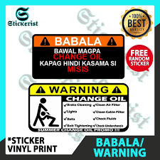 BABALA/WARNING STICKER VINYL DECALS | Lazada PH