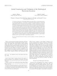 Pdf Initial Construction And Validation Of The Pathological Narcissism Inventory