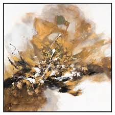 Producing a true gilt dial is an intensive process. John Richard Gold Gilt Charcoal Abstract Original Oil Painting Oversized 41 Over Kathy Kuo Home