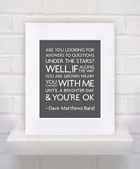 Dave Matthews Band Lyrics Where Are You Going 11x14 Poster Print Led Zeppelin Lyrics Pink Floyd Lyrics Tangerine Led Zeppelin