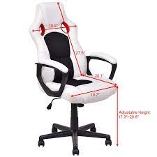 giantex executive racing style chair high back office chair bucket seat computer desk task white officechairsfo gaming chair office chair office computer desk